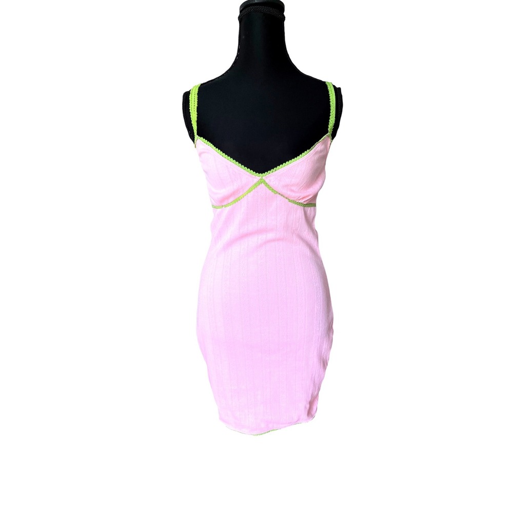 Beginning Boutique Pink Green Girly 90s Style Sun Dress 8 NEW Preppy Barbicore